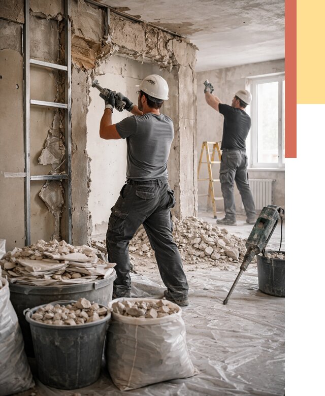 Демонтажные работы в Кизляре от 2743 руб. — услуги и цена под ключ | ОТДЕЛОЧНИК-Кзр