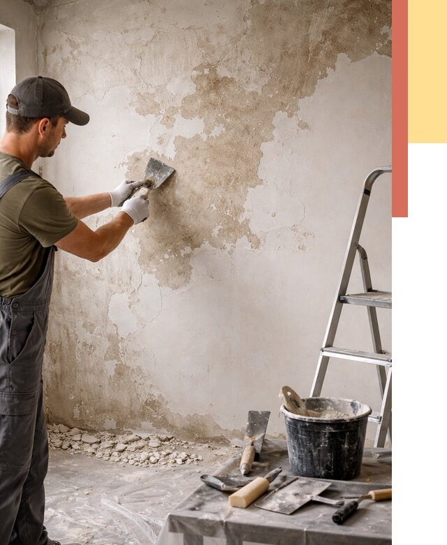 Снятие старой шпаклевки в Кизляре от 1880 руб. — быстро и недорого | ОТДЕЛОЧНИК-Кзр