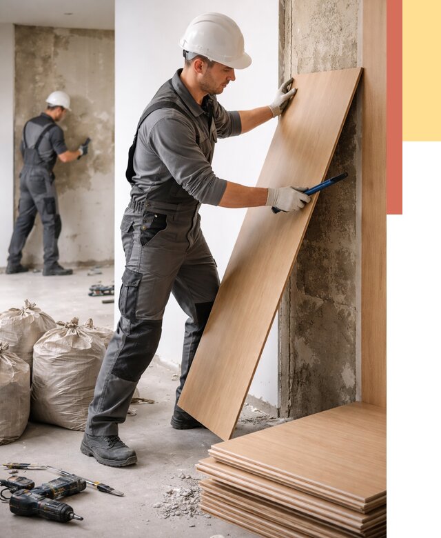 Демонтаж стеновых панелей в Кизляре от 3556 руб. за м² быстро и недорого | ОТДЕЛОЧНИК-Кзр