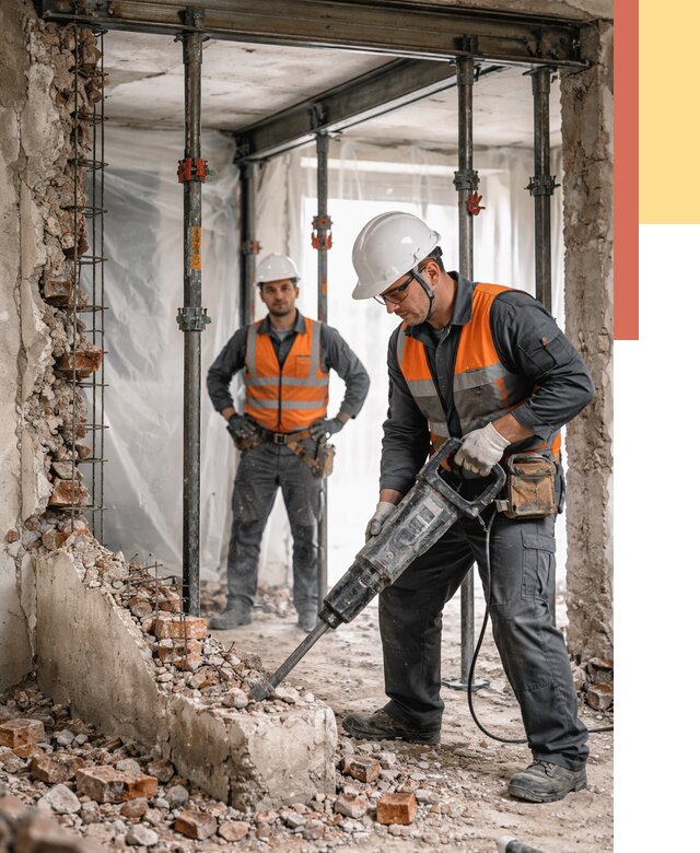 Снос несущих стен в Кизляре от 10415 руб. — демонтаж несущей стены под ключ | ОТДЕЛОЧНИК-Кзр