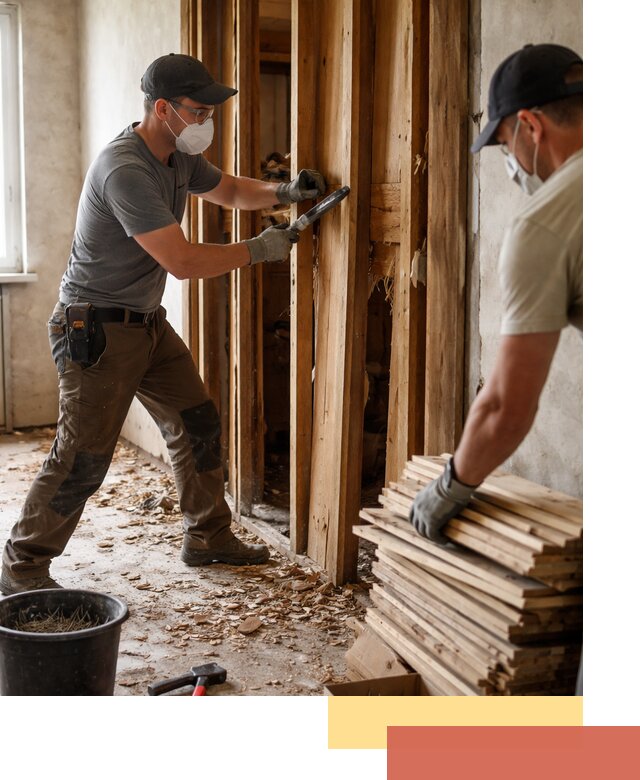 Демонтаж деревянных перегородок в Кизляре быстро и аккуратно