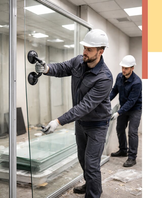 Демонтаж стеклянных перегородок в Кизляре от 3252 руб. — быстро и недорого | ОТДЕЛОЧНИК-Кзр