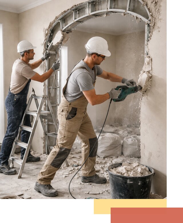 Демонтаж гипсокартонной арки в Кизляре быстро и аккуратно