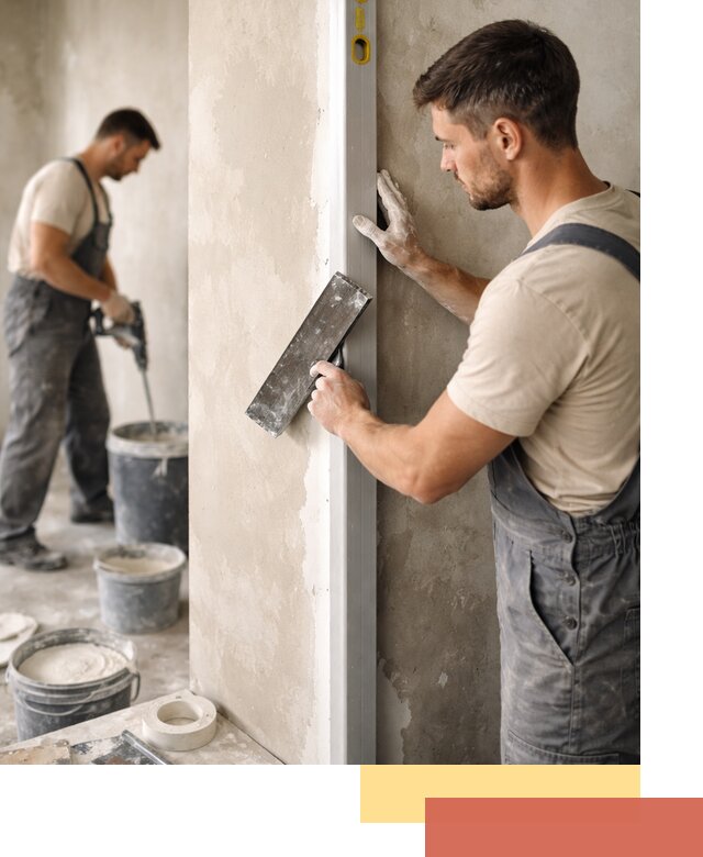 Выведение углов стен в Кизляре: монтаж и оштукатуривание