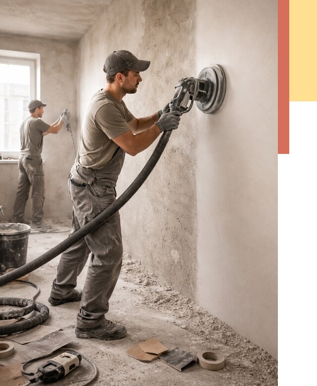 Шлифовка стен в Кизляре от 1219 руб/м2 — быстро и недорого | ОТДЕЛОЧНИК-Кзр