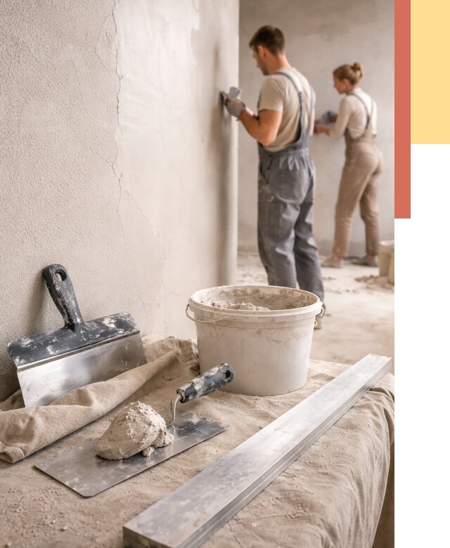 Штукатурка стен гипсовая в Кизляре от 4572 руб/м2 — быстро и недорого | ОТДЕЛОЧНИК-Кзр