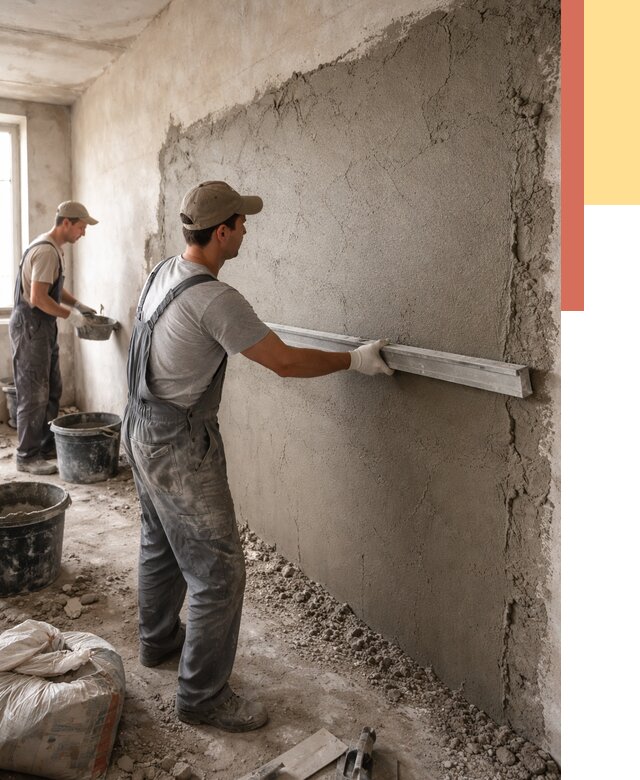 Цементная штукатурка стен в Кизляре от 4572 руб/м2 — быстро и недорого | ОТДЕЛОЧНИК-Кзр