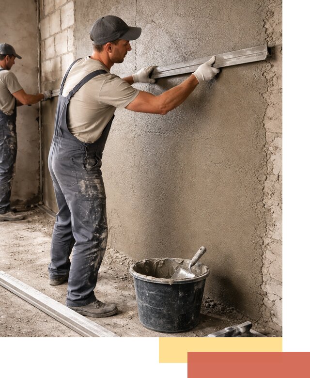 Штукатурка стен цементно-песчаная в Кизляре профессионально