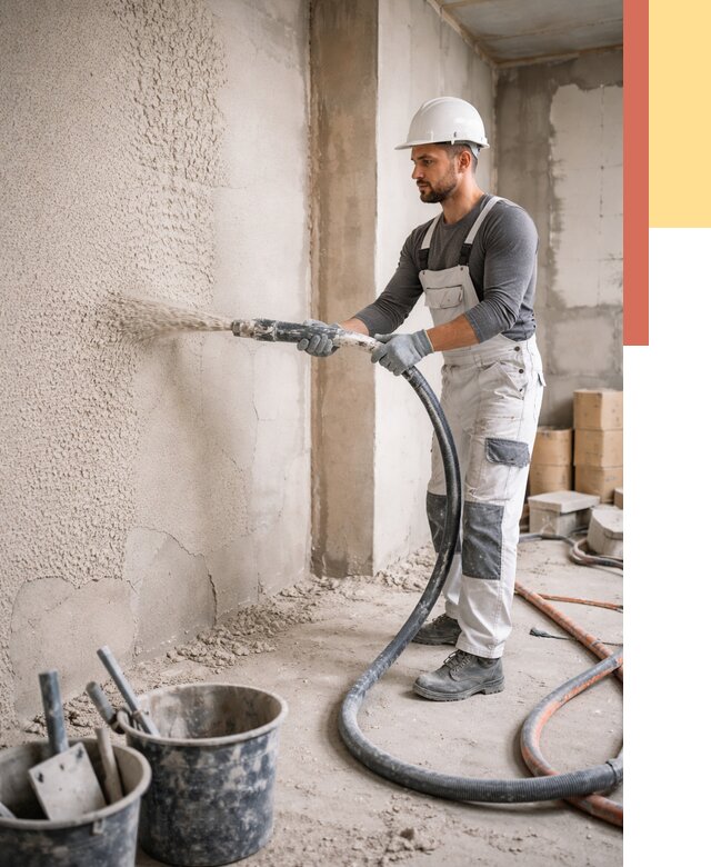 Машинная штукатурка стен в Кизляре под ключ от 6605 руб./м2 | ОТДЕЛОЧНИК-Кзр