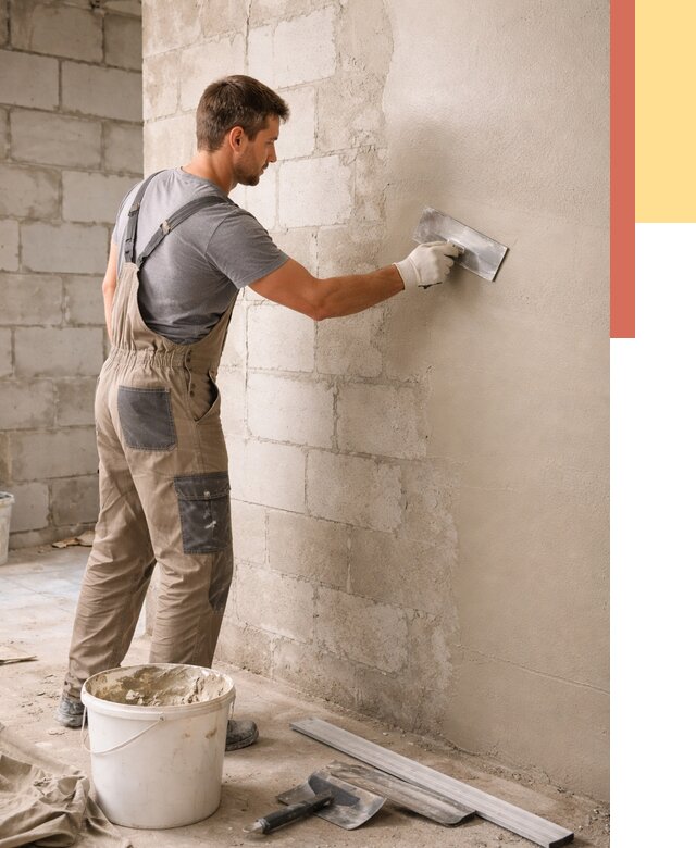 Штукатурка стен из газобетона в Кизляре от 2134 руб./м2 — быстро и недорого | ОТДЕЛОЧНИК-Кзр