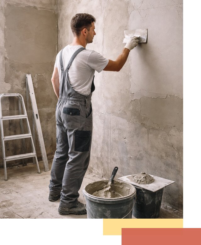 Штукатурка стен в ванной под ключ в Кизляре