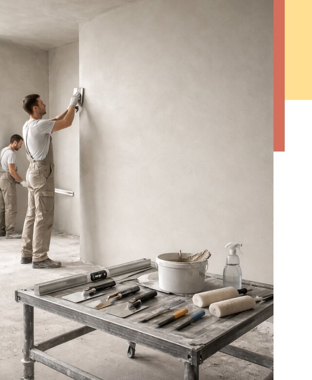 Штукатурка стен под покраску в Кизляре от 4572 руб./м² — качественно и недорого | ОТДЕЛОЧНИК-Кзр