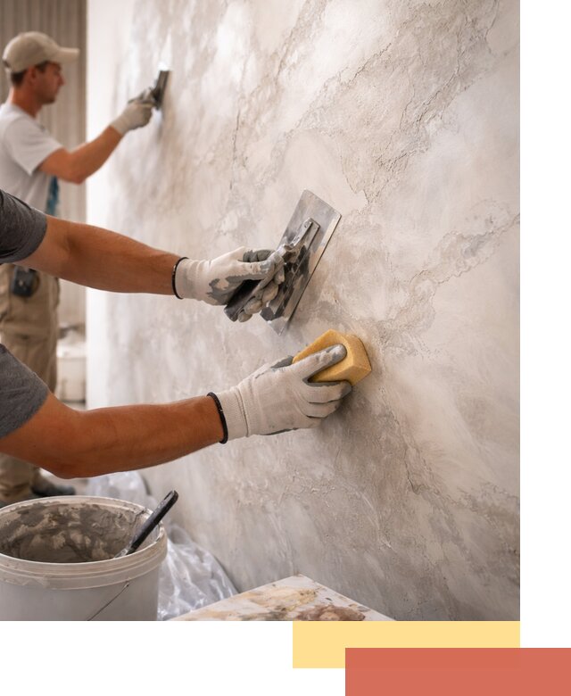Декоративная штукатурка под мрамор в Кизляре для стен и потолков