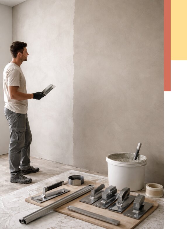 Нанесение микроцемента на стены в Кизляре от 3252 руб./м2 под ключ | ОТДЕЛОЧНИК-Кзр