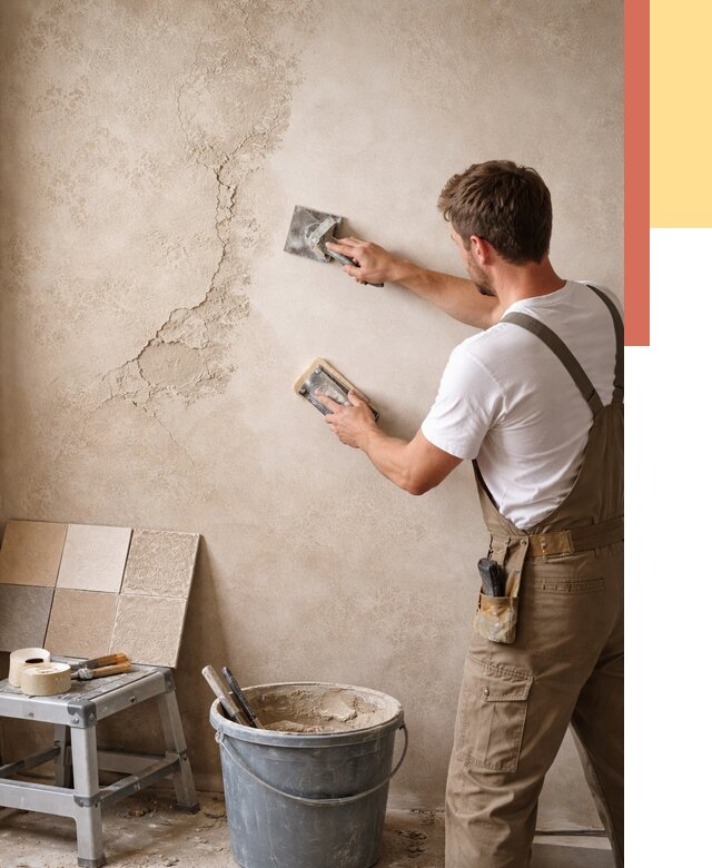 Ремонт декоративной штукатурки в Кизляре от 4572 руб. под ключ | ОТДЕЛОЧНИК-Кзр