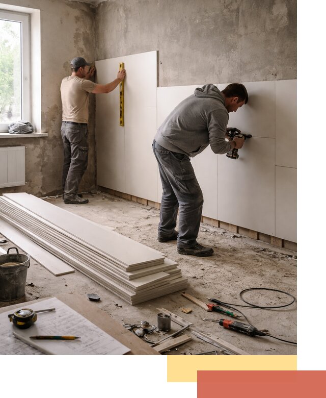 Монтаж ПВХ панелей на стены в Кизляре качественно и быстро