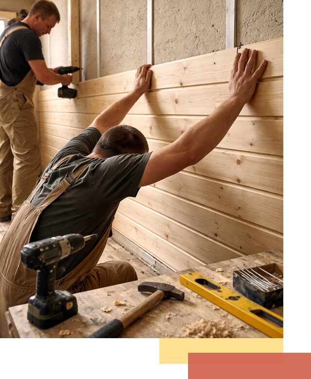 Монтаж деревянной вагонки на стены в Кизляре быстро и качественно