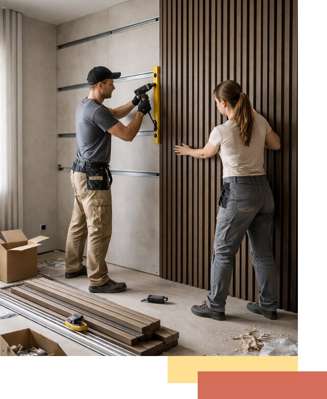 Монтаж реечных панелей на стены в Кизляре