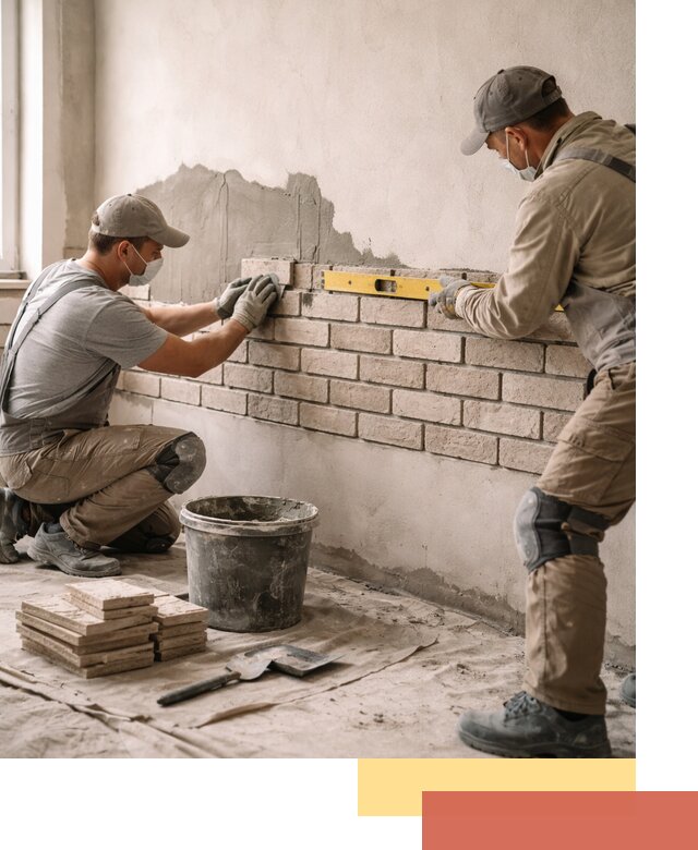 Монтаж декоративного кирпича профессионально в Кизляре