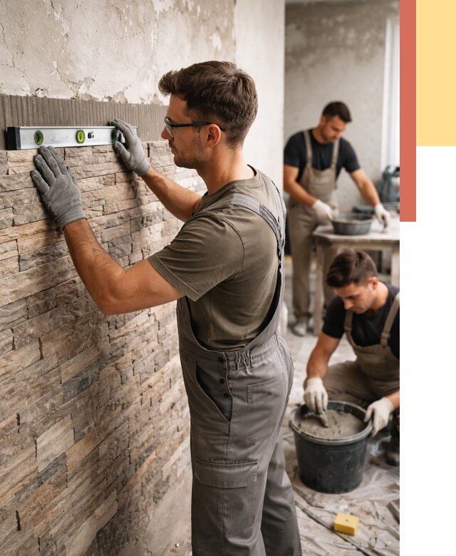 Монтаж искусственного камня в Кизляре от 4572 руб. под ключ | ОТДЕЛОЧНИК-Кзр