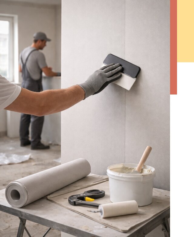 Поклейка обоев под покраску в Кизляре от 3556 руб. за м2 | ОТДЕЛОЧНИК-Кзр