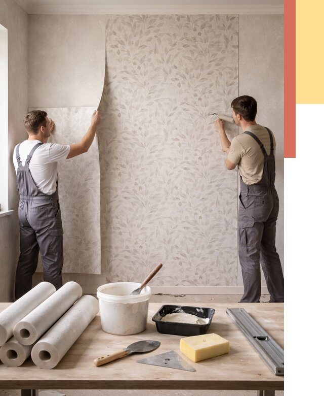 Поклейка обоев с подбором рисунка в Кизляре от 3556 руб. | ОТДЕЛОЧНИК-Кзр - быстро и недорого