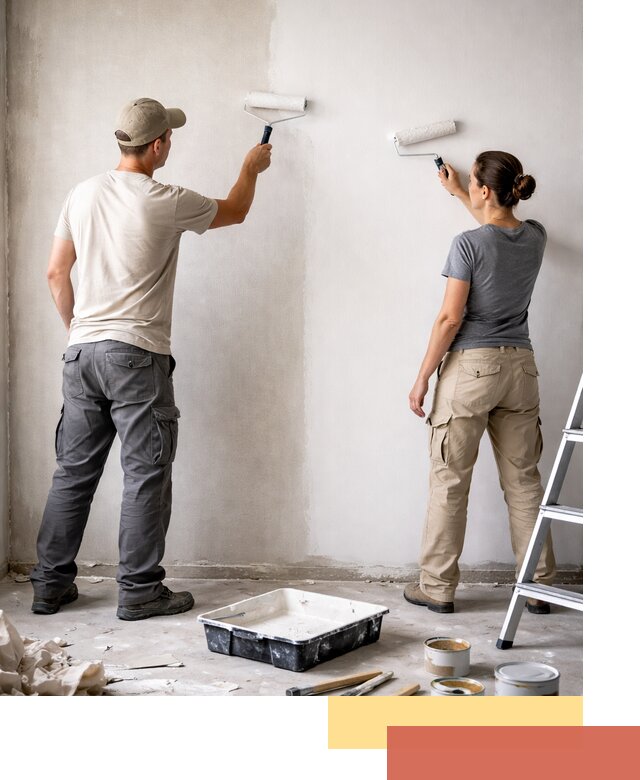 Окраска стен по стеклохолсту в Кизляре качественно и долговечно