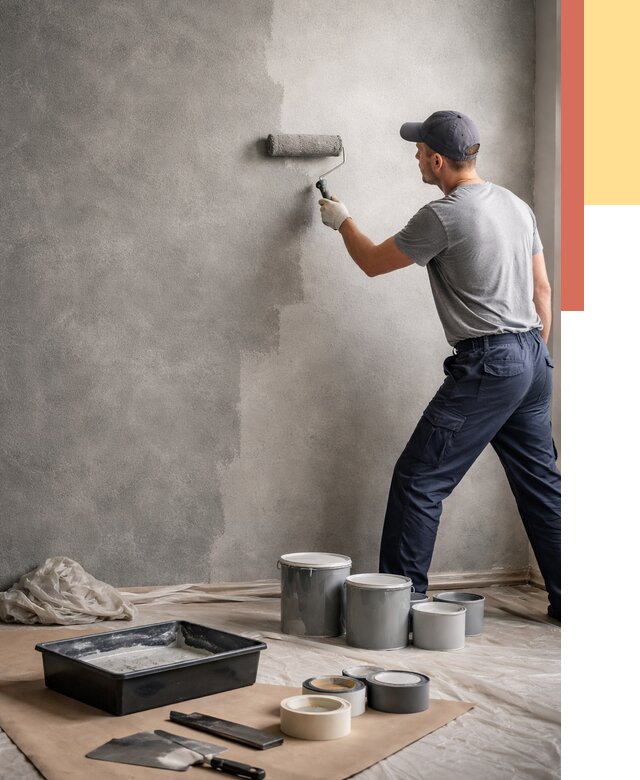 Покраска стен под бетон в Кизляре от 660 руб. за м2 — быстро и недорого | ОТДЕЛОЧНИК-Кзр