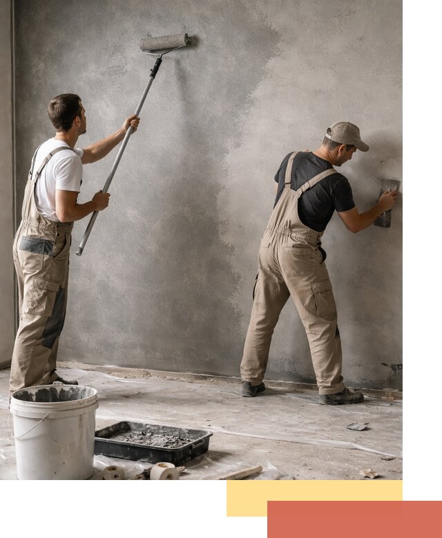 Покраска стен под бетон в Кизляре профессионально и недорого