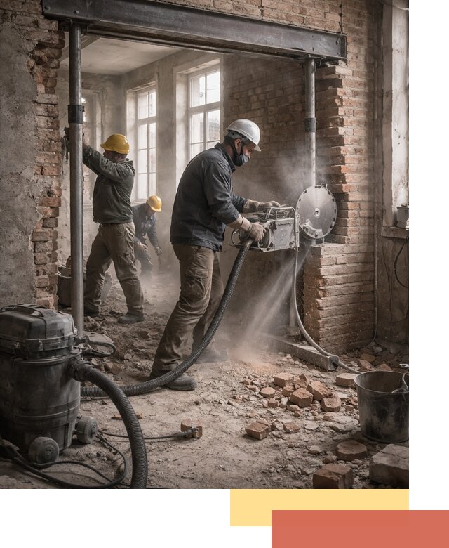 Прорезка проема в стене под дверной или оконный проем в Кизляре