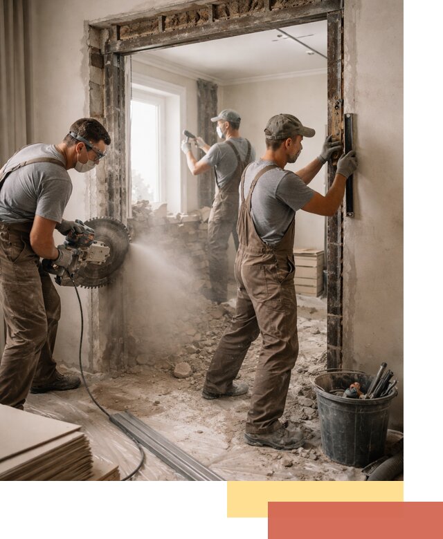 Расширение дверного проема под установку новой двери в Кизляре