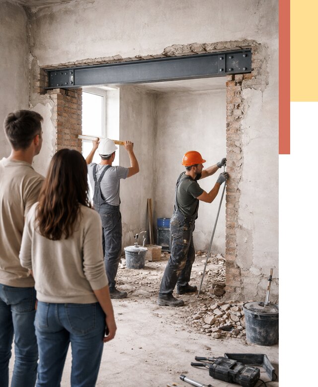 Усиление проема в стене в Кизляре от 9653 руб. — усиление дверного проема металлоконструкцией | ОТДЕЛОЧНИК-Кзр