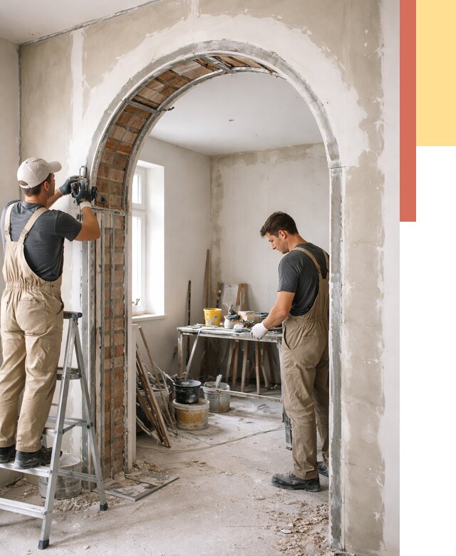 Устройство арочного проема в Кизляре от 9653 руб. под ключ — быстро и недорого | ОТДЕЛОЧНИК-Кзр