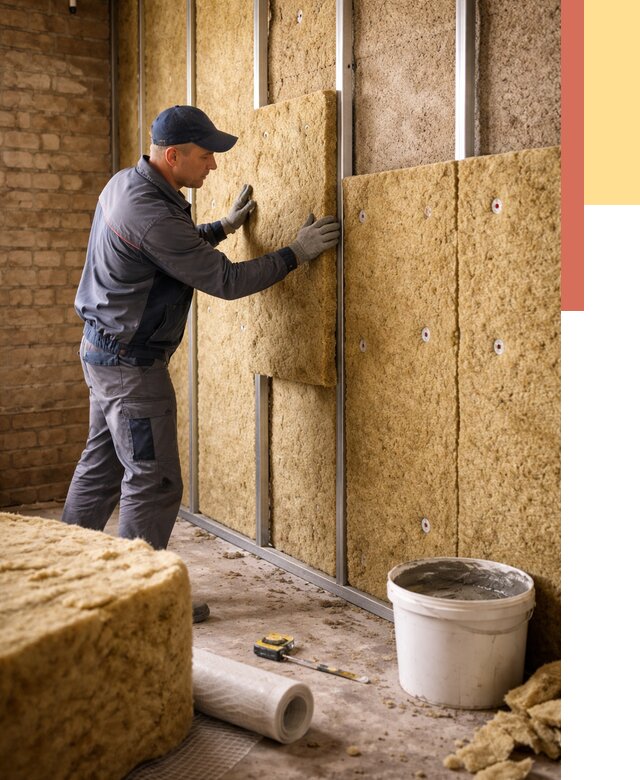 Утепление стен минватой в Кизляре от 1372 руб./м2 — недорого и быстро | ОТДЕЛОЧНИК-Кзр