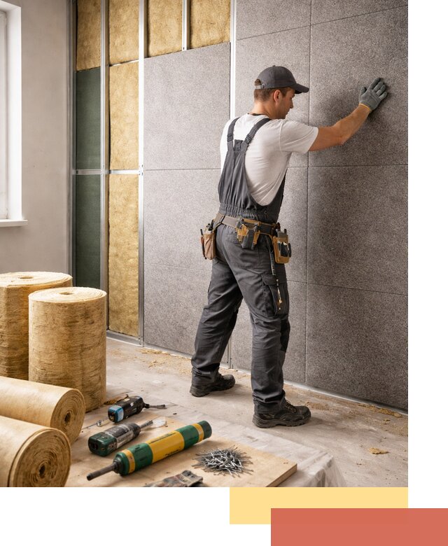 Профессиональная шумоизоляция стен в Кизляре для квартиры и офиса