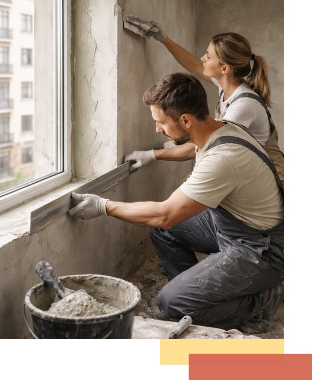 Штукатурка откосов дверей и окон профессионально в Кизляре