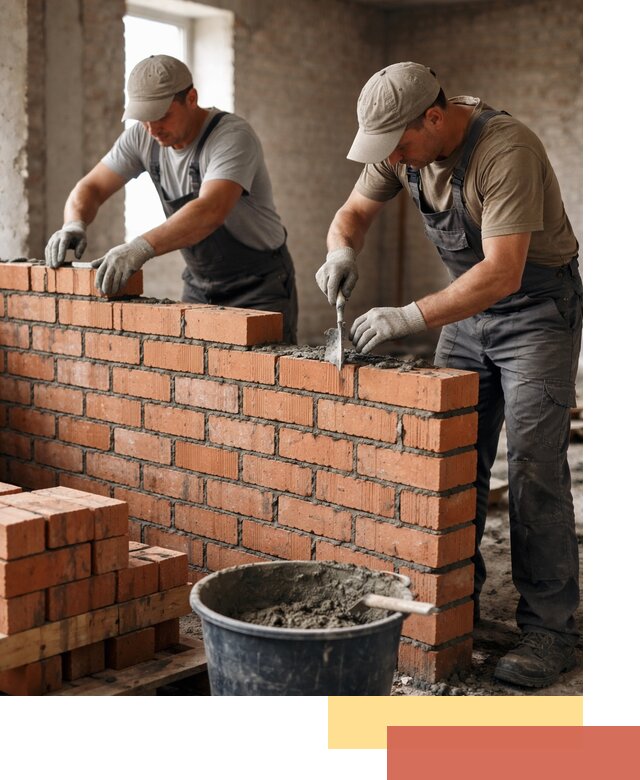 Кладка кирпичных перегородок под ключ в Кизляре