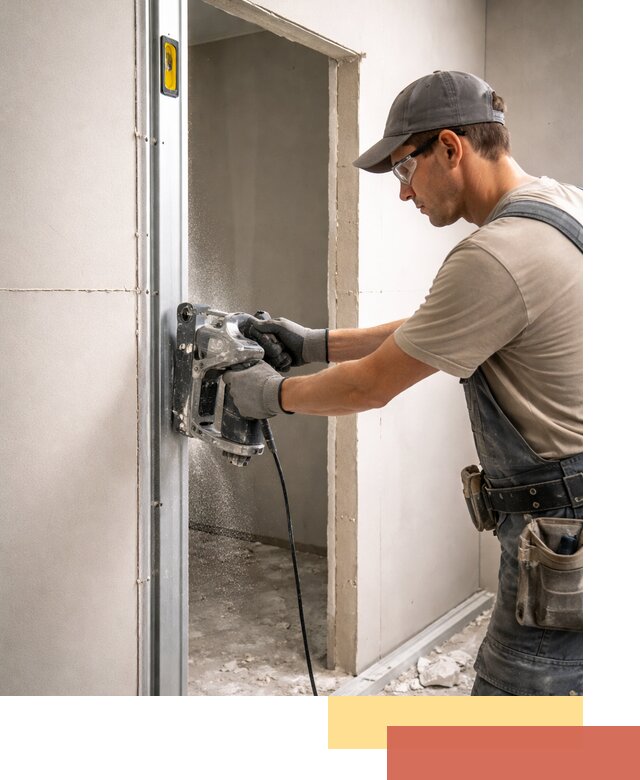 Устройство дверного проема в перегородке в Кизляре