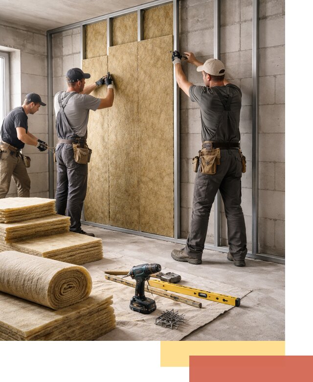 Шумоизоляция перегородок из блоков в Кизляре — монтаж и защита шумоизоляцией