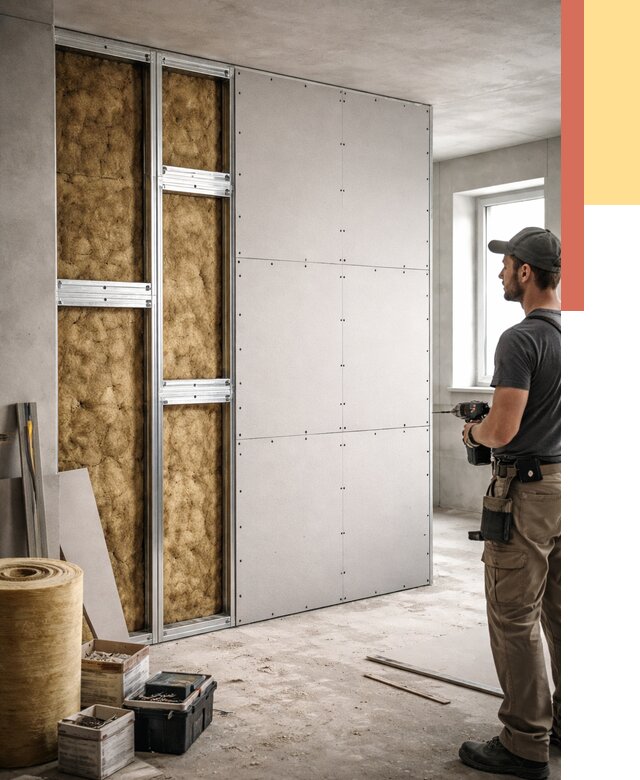 Усиленная перегородка под навеску в Кизляре от 13006 руб. — монтаж под ключ | ОТДЕЛОЧНИК-Кзр