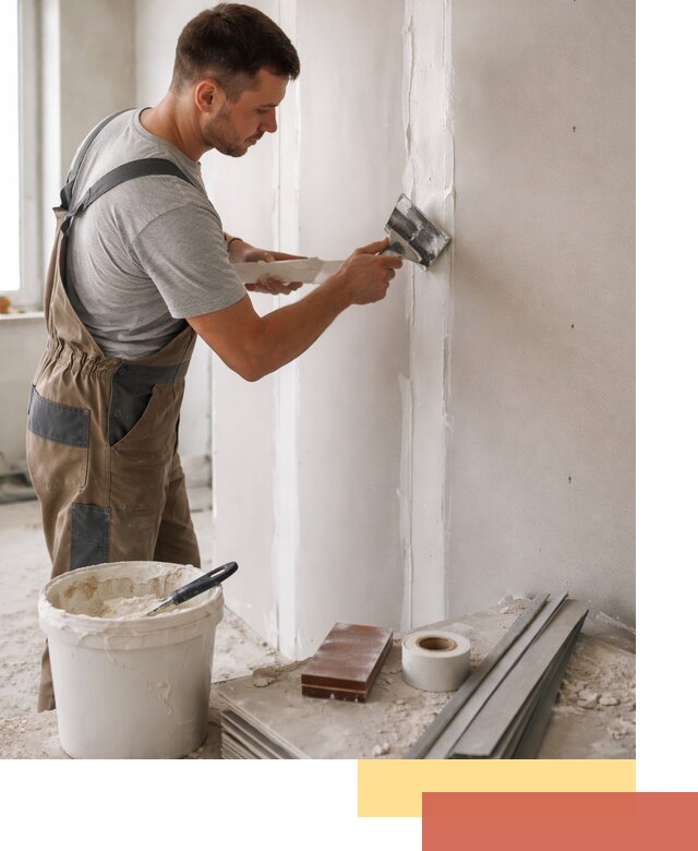 Шпаклевка перегородок из гипсокартона в Кизляре качественно и быстро