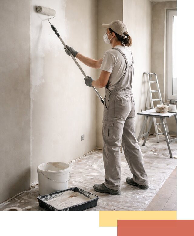 Покраска перегородок из гипсокартона в Кизляре качественно и недорого