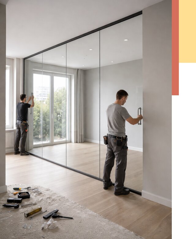 Изготовление стеклянных перегородок в Кизляре от 12549 руб. под ключ | ОТДЕЛОЧНИК-Кзр