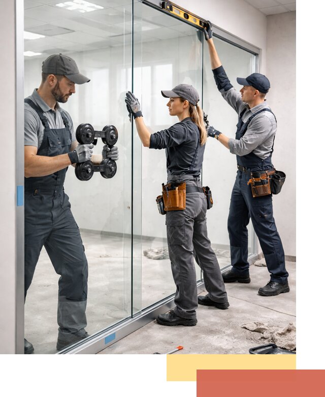 Профессиональный монтаж стеклянных перегородок в Кизляре