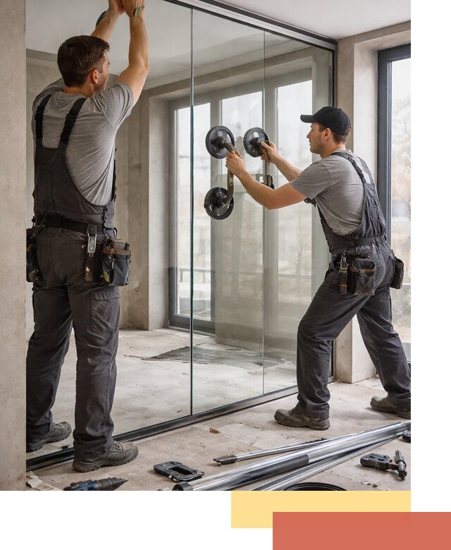 Цельностеклянные перегородки под ключ в Кизляре