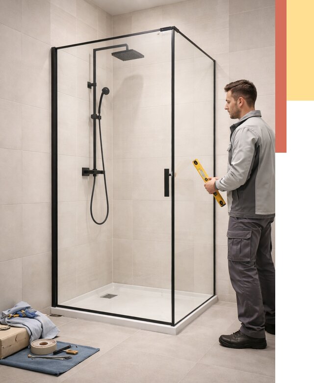 Стеклянные перегородки для душа в Кизляре от 12701 руб. | Монтаж под ключ — ОТДЕЛОЧНИК-Кзр