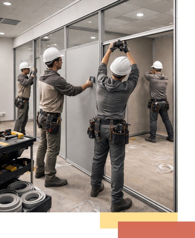 Мобильные офисные перегородки под ключ в Кизляре