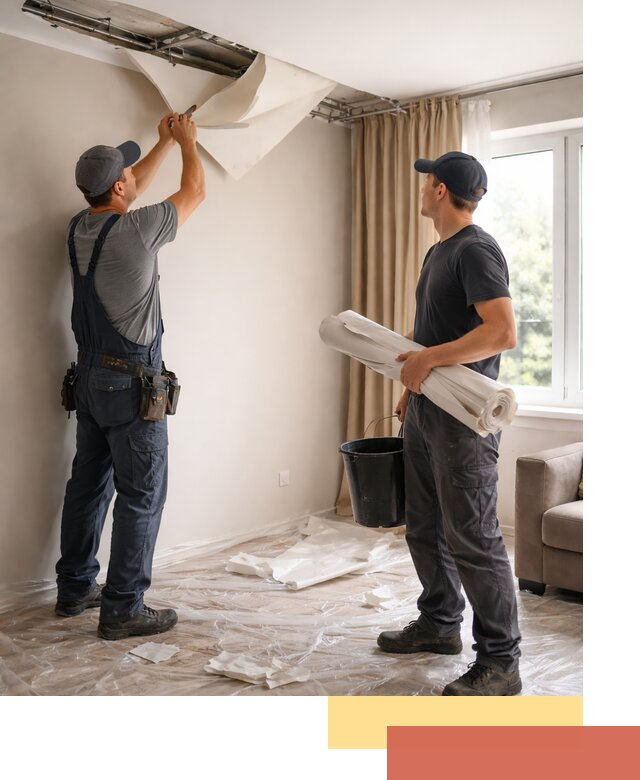 Демонтаж натяжного потолка в Кизляре быстро и аккуратно