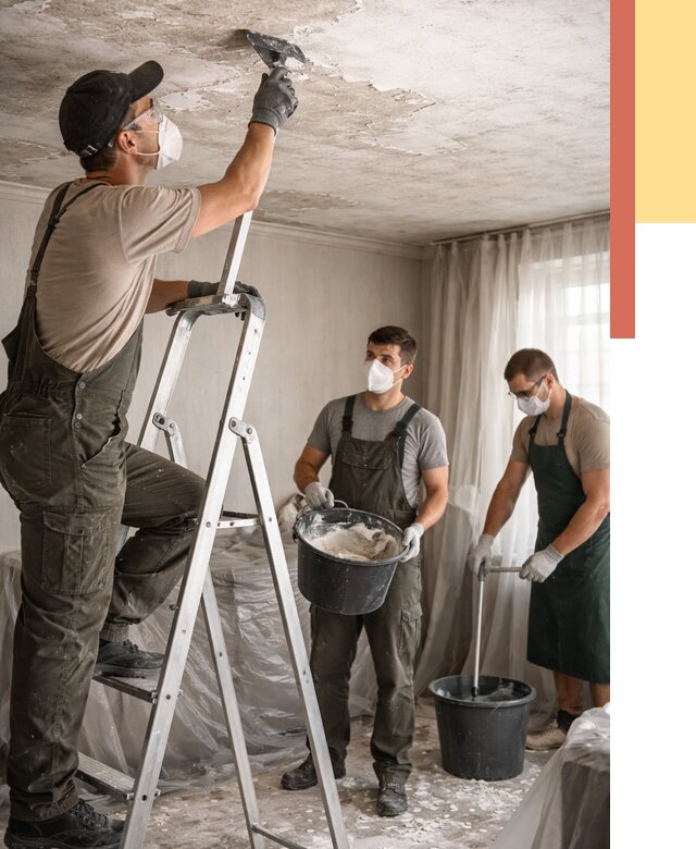 Удаление побелки с потолка в Кизляре от 2540 руб. быстро и недорого | ОТДЕЛОЧНИК-Кзр