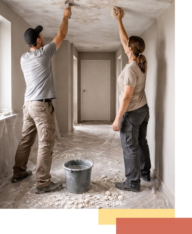 Удаление побелки с потолка в Кизляре — быстро и аккуратно